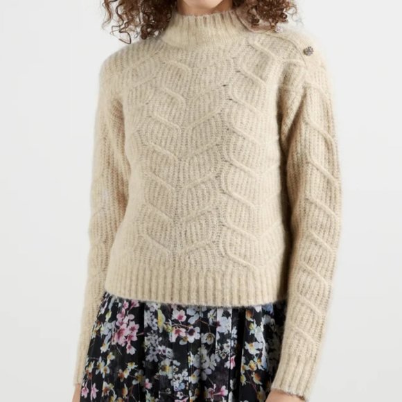 TED BAKER Cropped Cable Knit Sweater - Picture 2 of 13